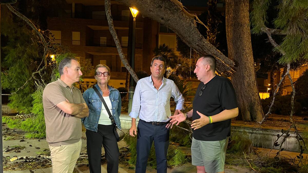 Carlos Mazón, president de la Generalitat, sobre los daños materiales provocados por el temporal en Cox y Redován y la Vega Baja