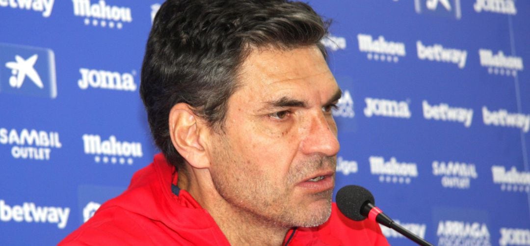 El técnico argentino del Leganés, Mauricio Pellegrino, durante la rueda de prensa previa al partido de ida de los octavos de final de la Copa del Rey contra el Real Madrid que se celebrará en el Santiago Bernabéu.