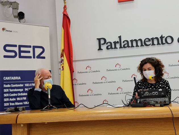 Luis de la Fuente junto a María Gutiérrez.