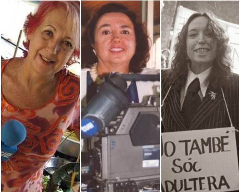 De izquierda a derecha: Rosa María Calaf, Carmen Sarmiento y Maruja Torres