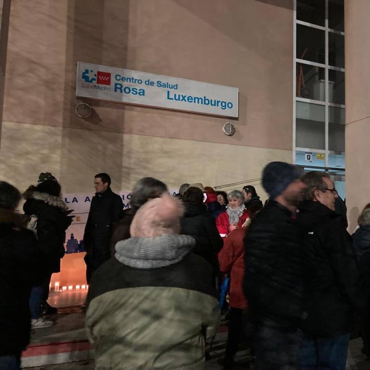 El Centro de Salud Rosa de Luxemburgo de Sanse, escenario en el norte de Madrid del apoyo a la huelga de médicos y pediatras