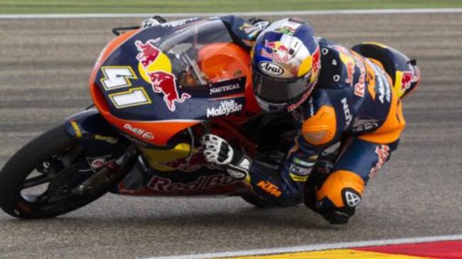 Binder, con su KTM en Alcañiz