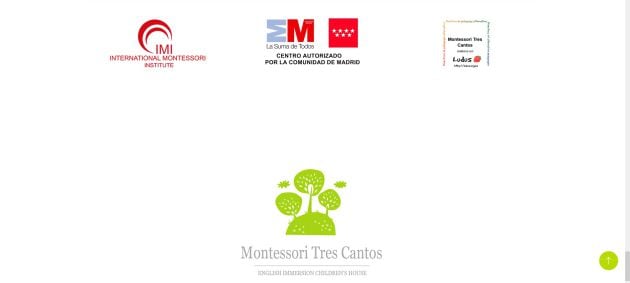 Captura de la web de Montessori Tres Cantos donde se indica que el centro está autorizado por la Comunidad de Madrid