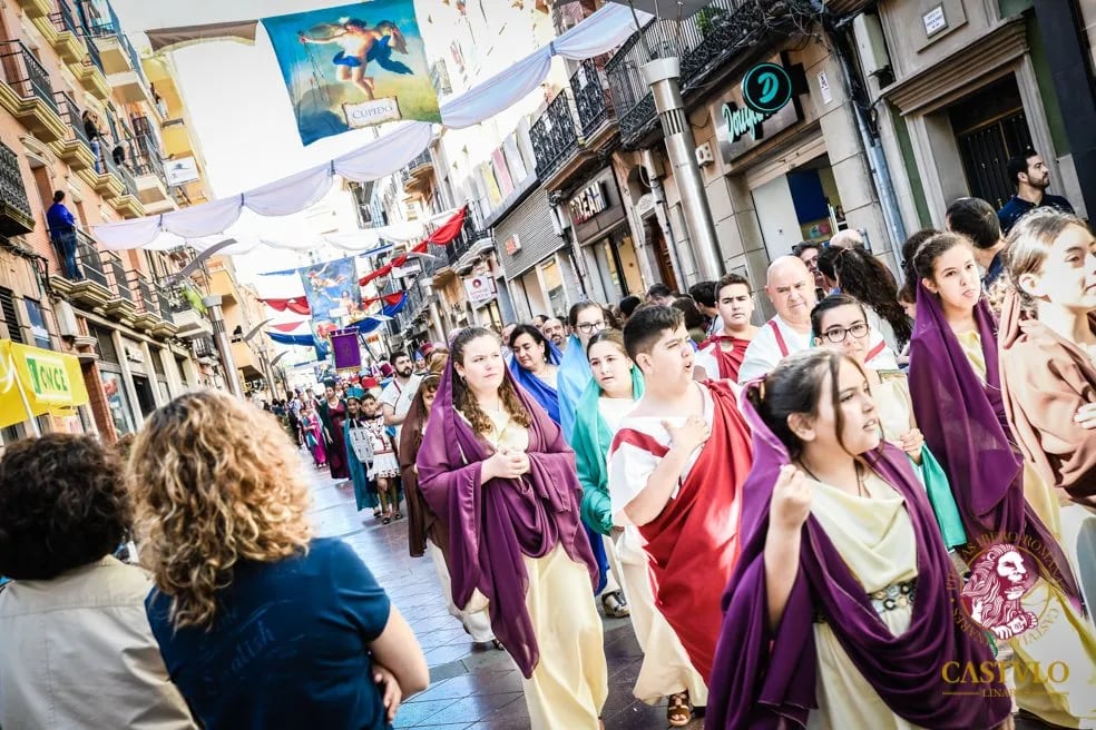 Desfile de tropas. Fiestas Iberorromanas Linares 2019.