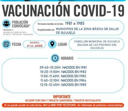 Información de la vacunación en Guijuelo