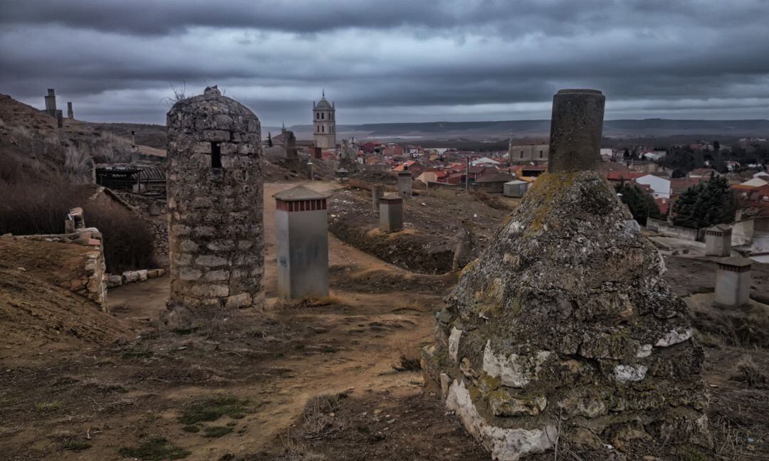 Imagen del barrio de bodegas de Dueñas