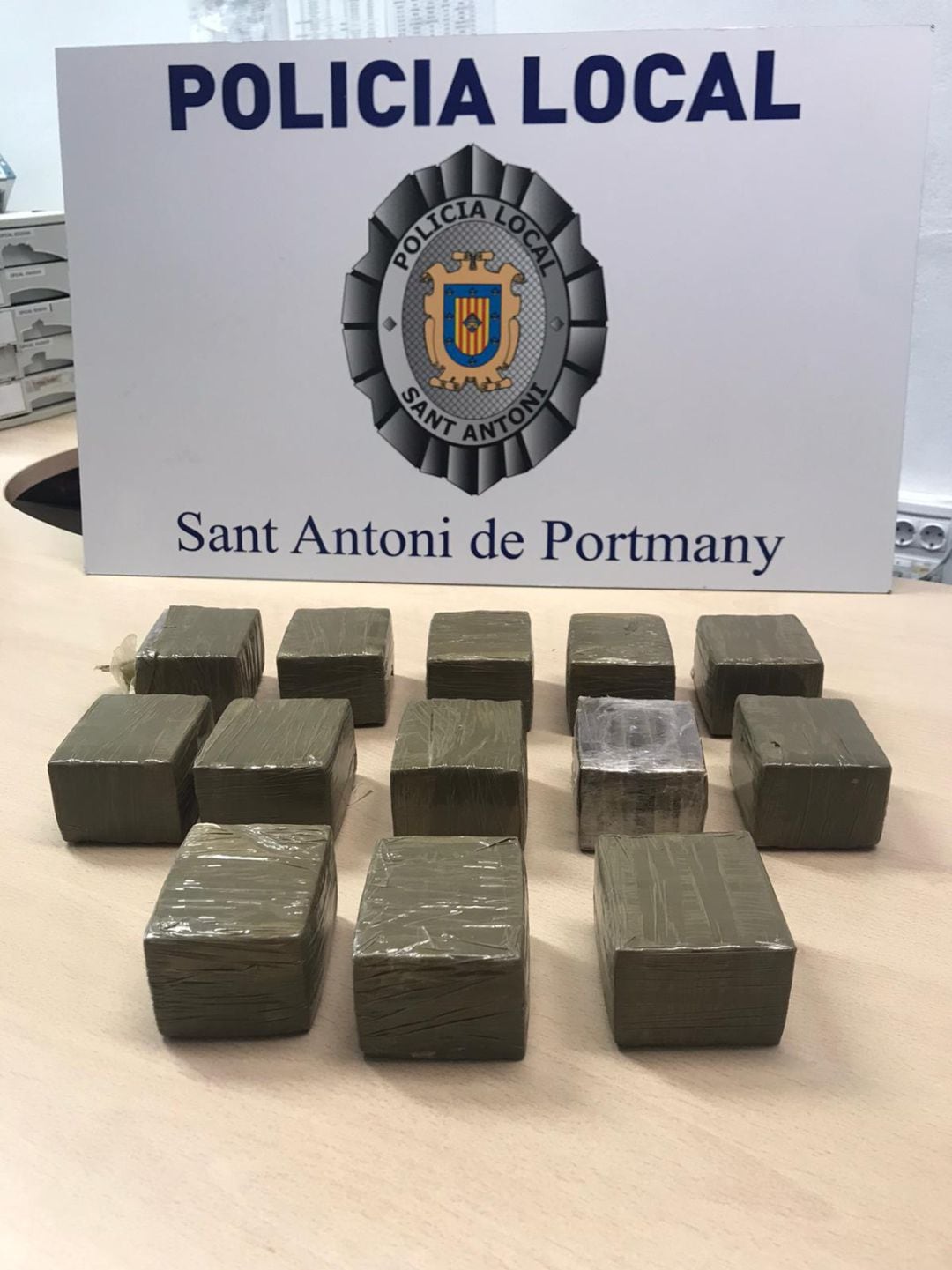 El hachís encontrado