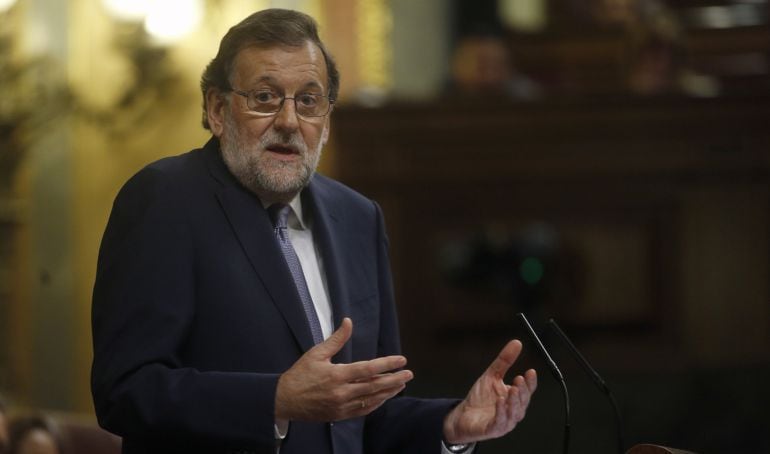 Rajoy en una intervención en el Congreso de los Diputados.