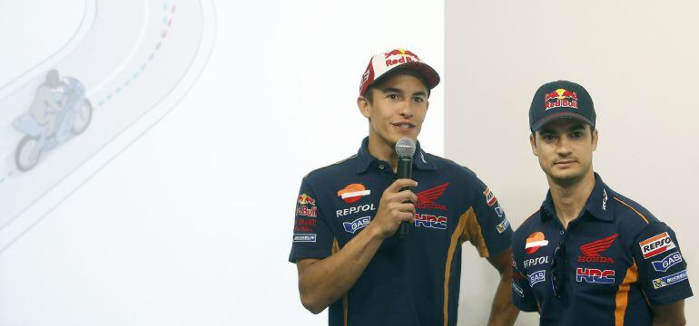 Marc Márquez y Dani Pedrosa, juntos en un acto de Honda