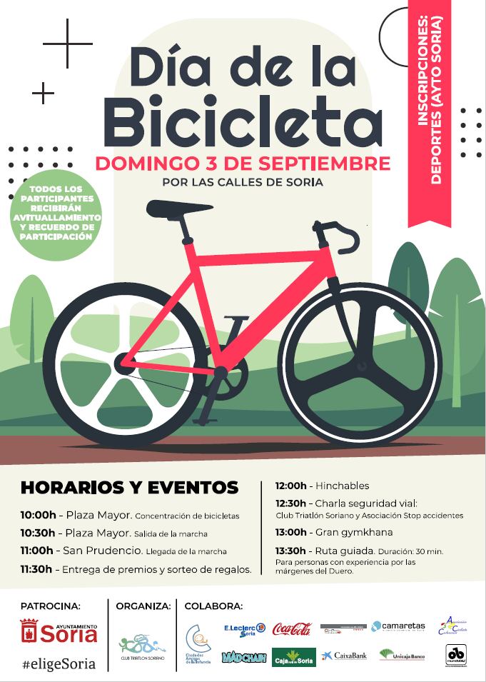 Cartel del Día de la Bicicleta de Soria, de este domingo.