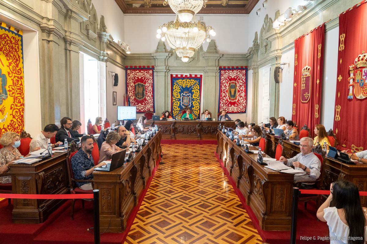 Imagen de archivo del Pleno del Ayuntamiento de Cartagena