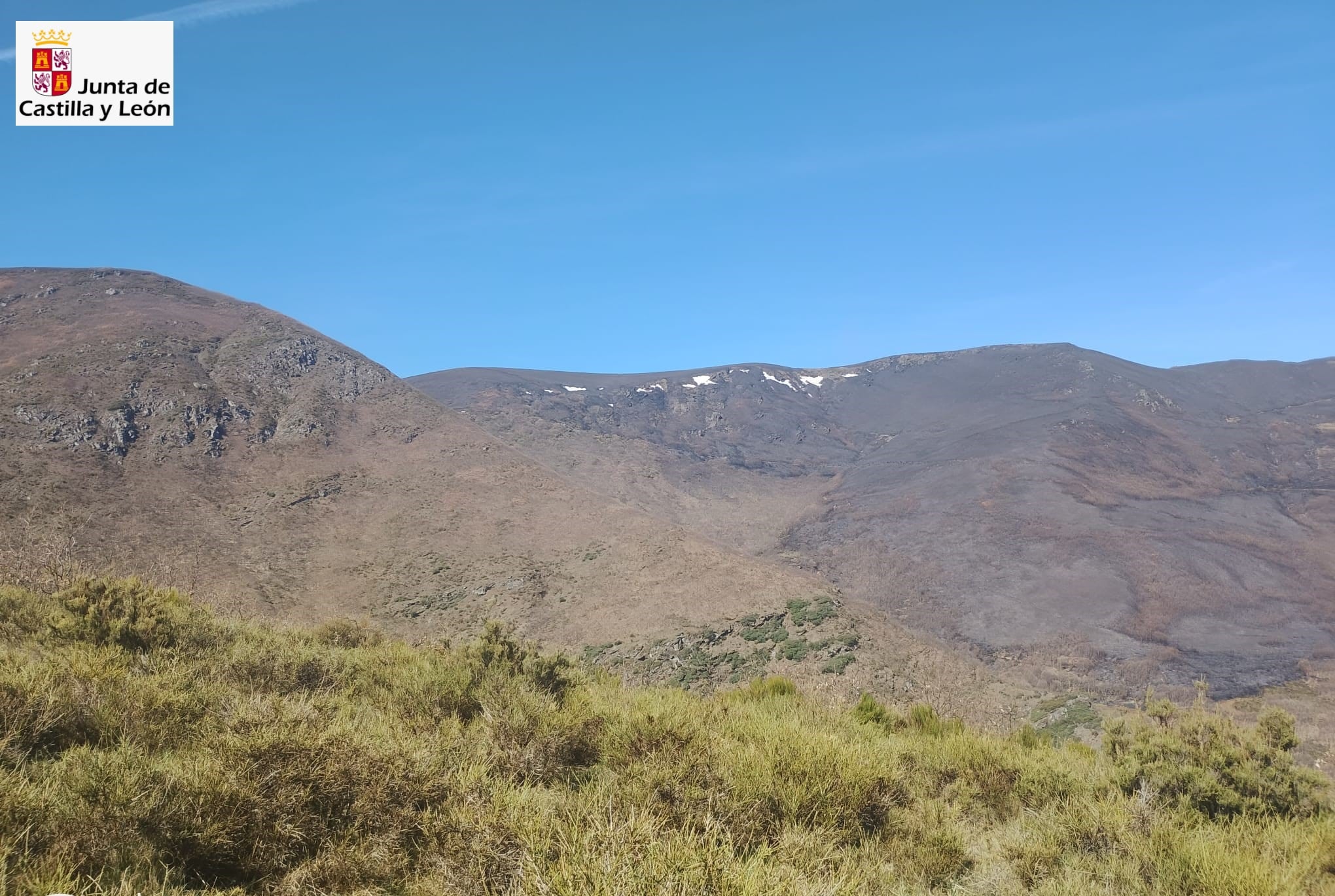 Vista aérea del incendio