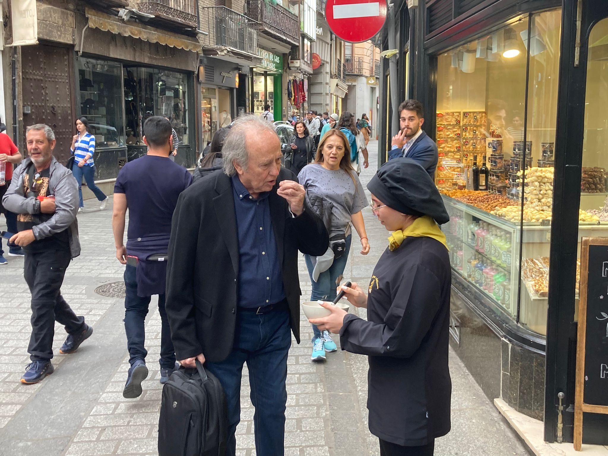 Joan Manuel Serrat, durante su visita a Toledo antes de ser reconocido con el Premio Abogados de Atocha de CCOO CLM