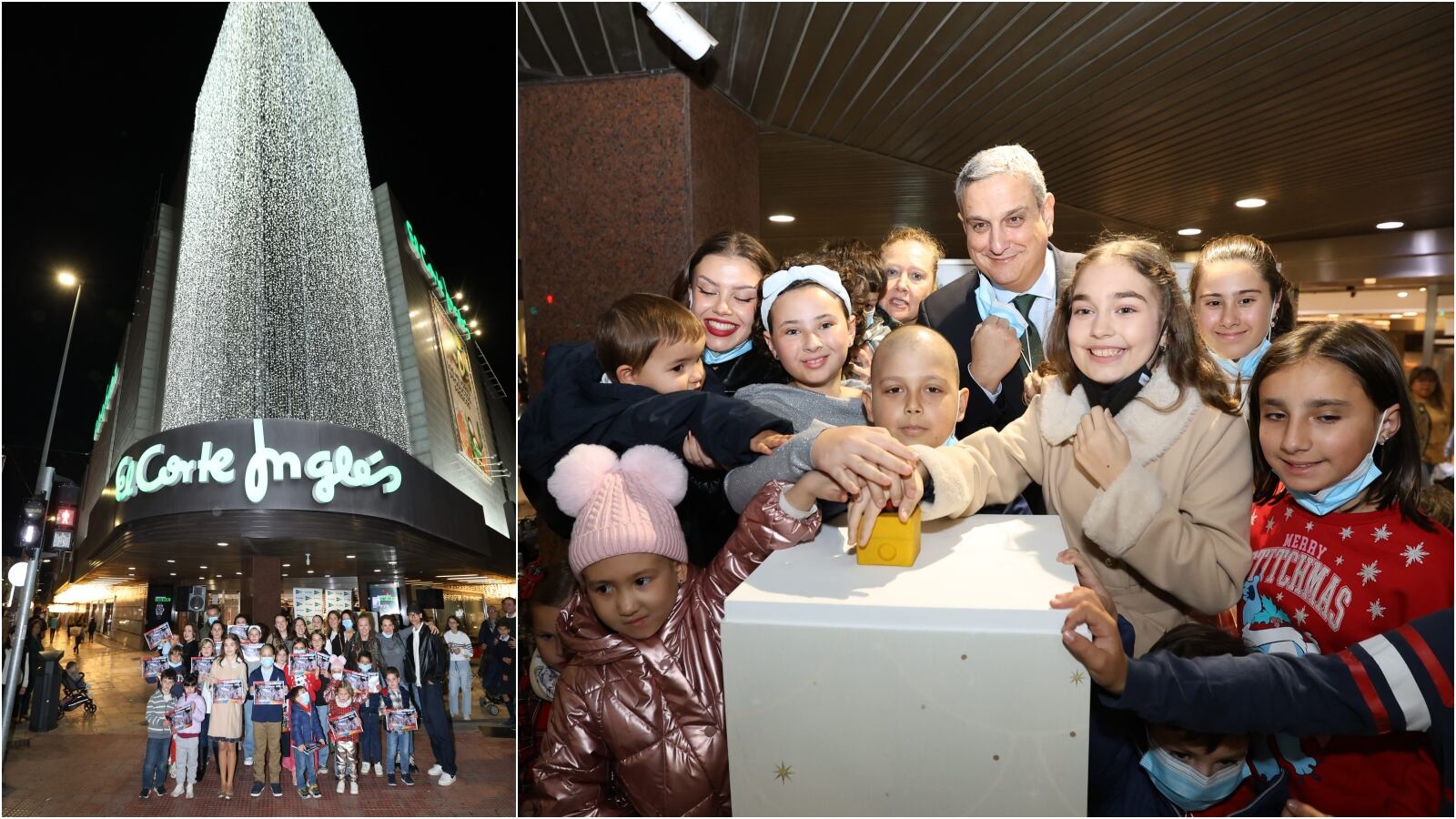 Los niños de la Unidad de Oncología Infantil del Hospital de Alicante inauguraron la Navidad de El Corte Inglés