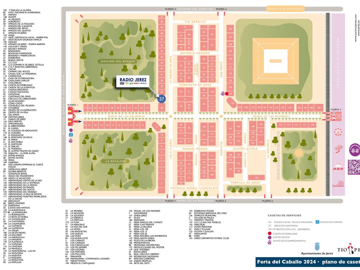Consulta aquí el plano de la Feria del Caballo de Jerez