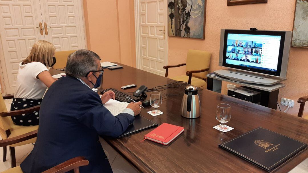 Reunión telemática de la Subdelegación del Gobierno y las Fuerzas y Cuerpos de Seguridad para la Eurocopa.