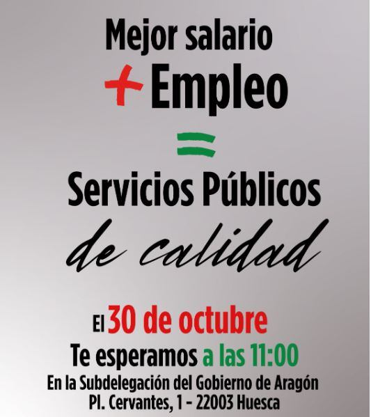 Convocatoria de la movilización en Huesca