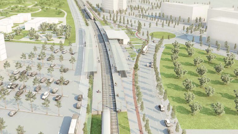 Plànol virtual de la futura estació Reus-Bellisens.