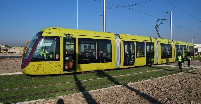 Tranvía de Jaén en pruebas.