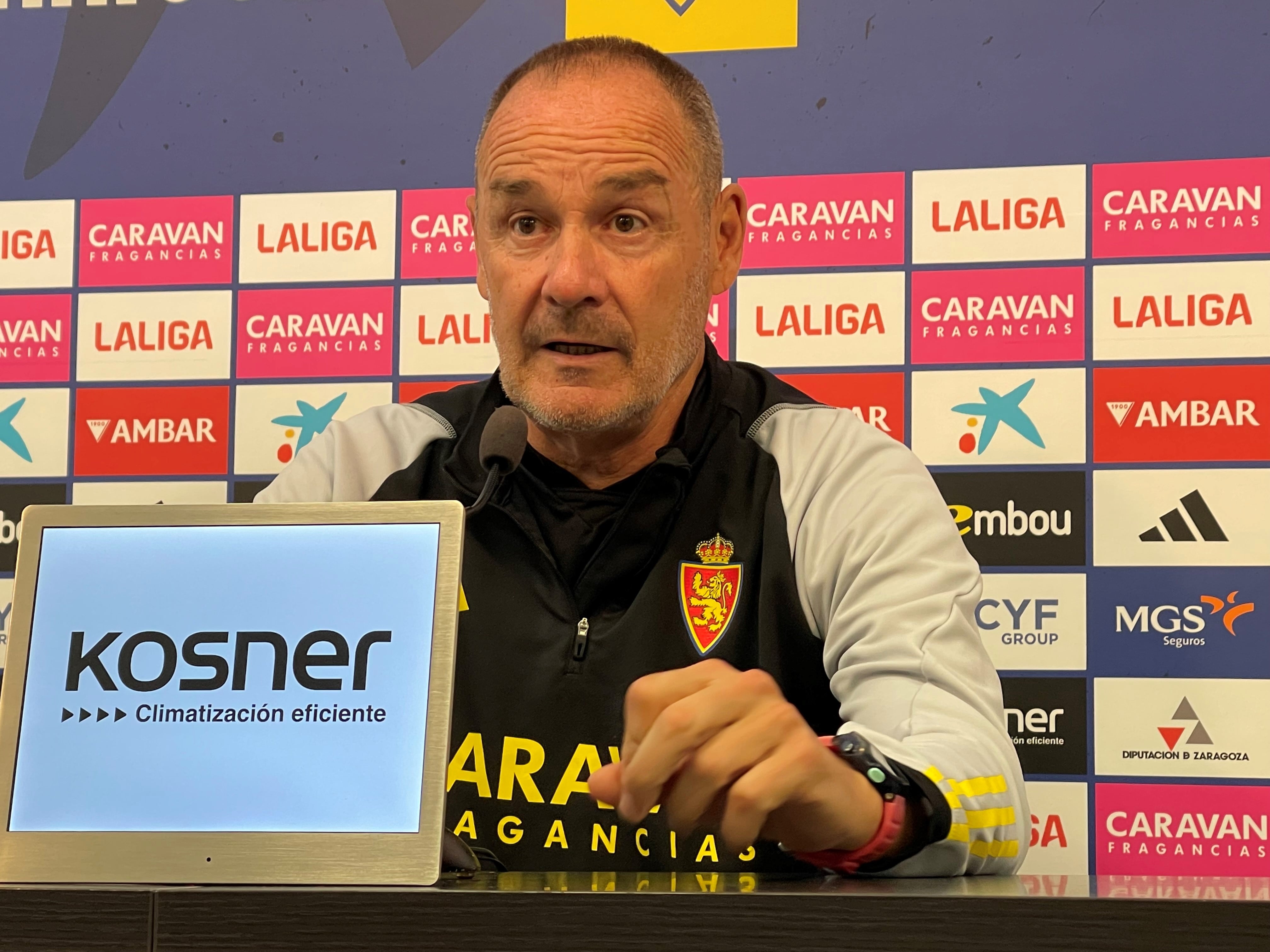 Víctor Fernández, en su comparecencia antes del partido ante el Racing de Santander