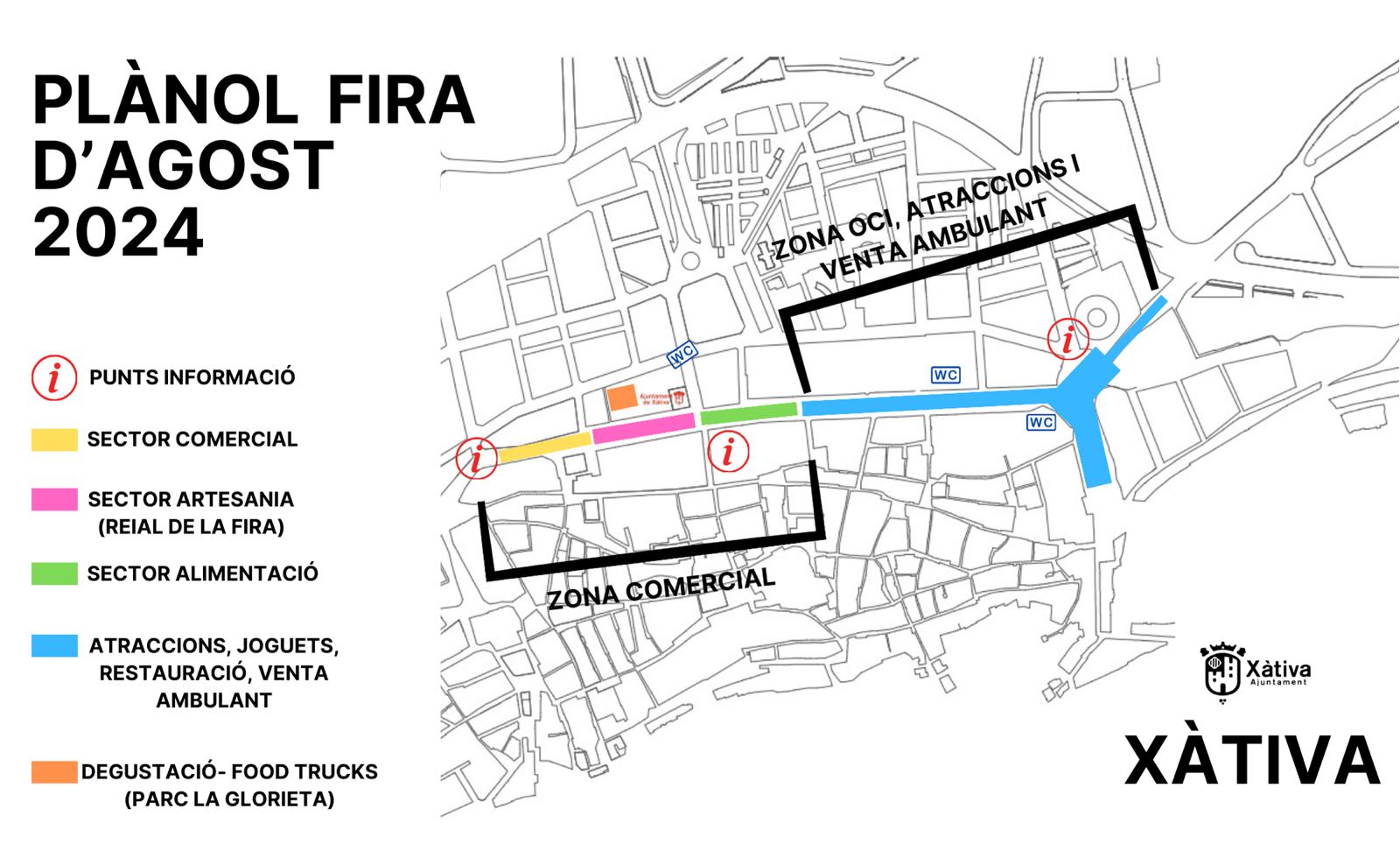 Plano de la Fira de Xàtiva 2024