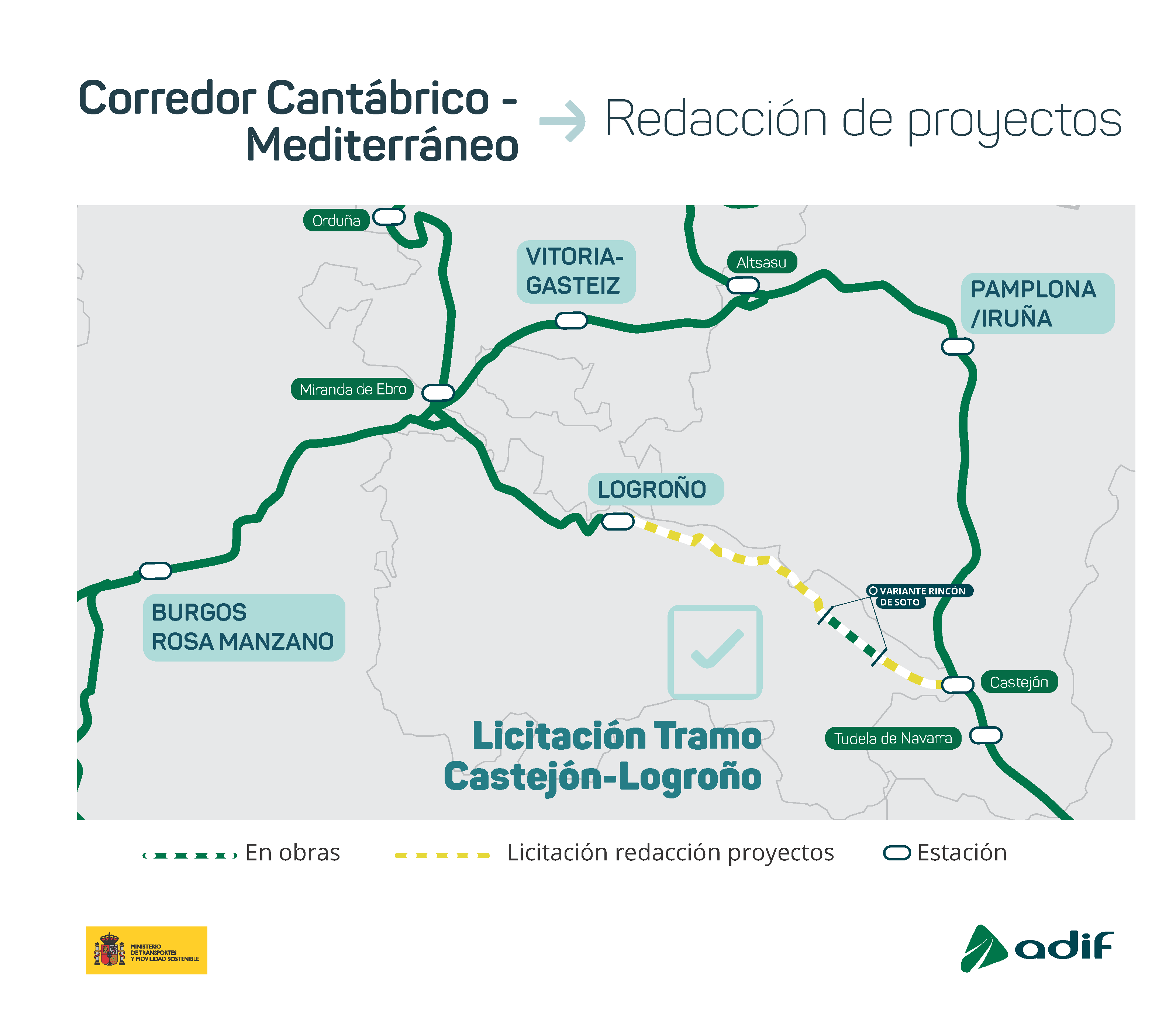 Adif ha licitado la mejora del tramo entre Logroño y Castejón | Adif