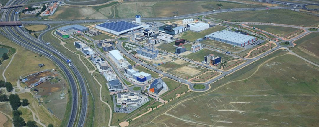 Imagen aérea de Leganés Tecnológico, parque científico, tecnológico y empresarial de la ciudad