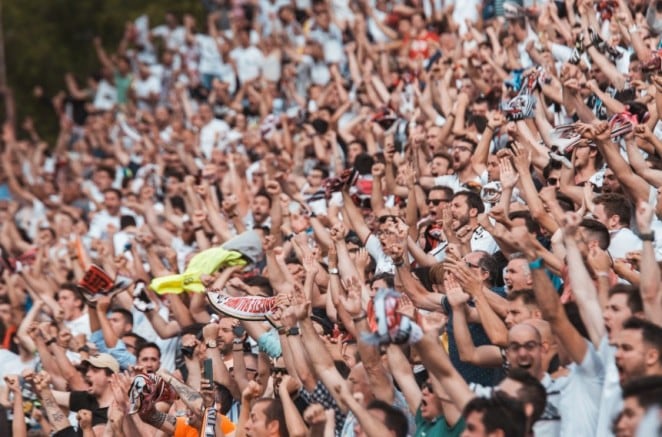 Imagen de archivo de la afición del Albacete en un partido