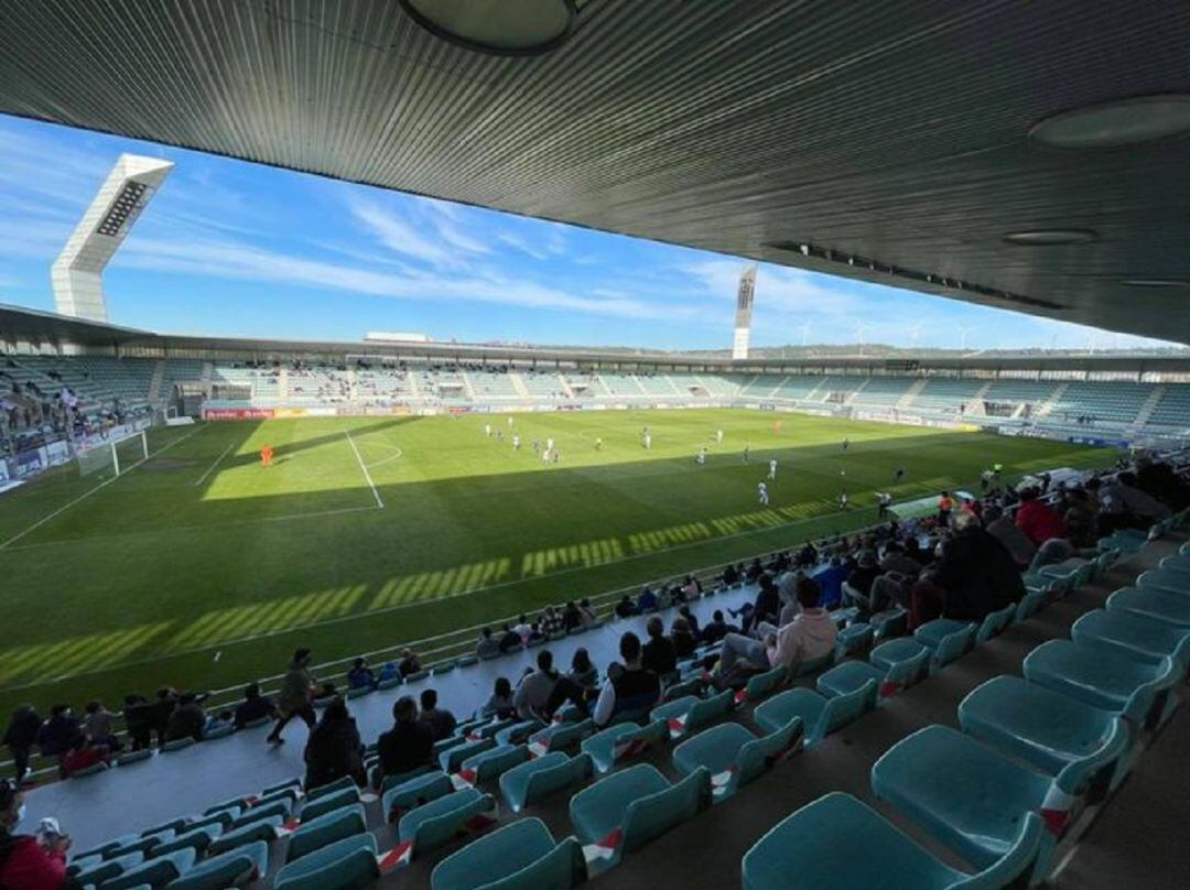 Imagen del partido en el estadio de la Nueva Balastera, en Palencia