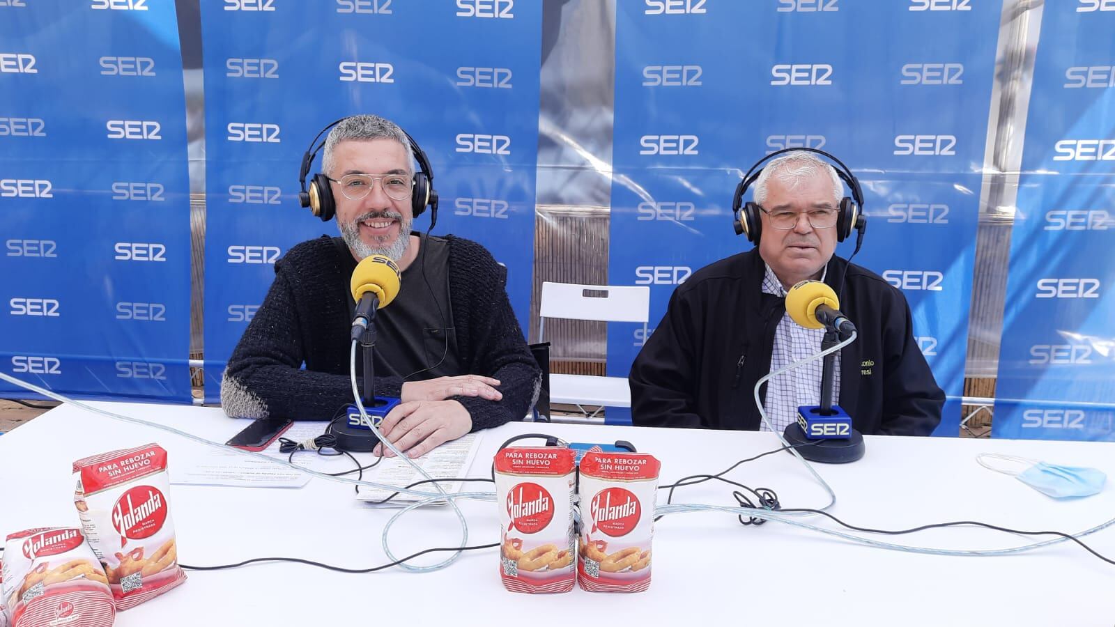 Paco Sánchez y Antonio Antonio Sánchez Barba, presidente de la peña huertana El Limonar