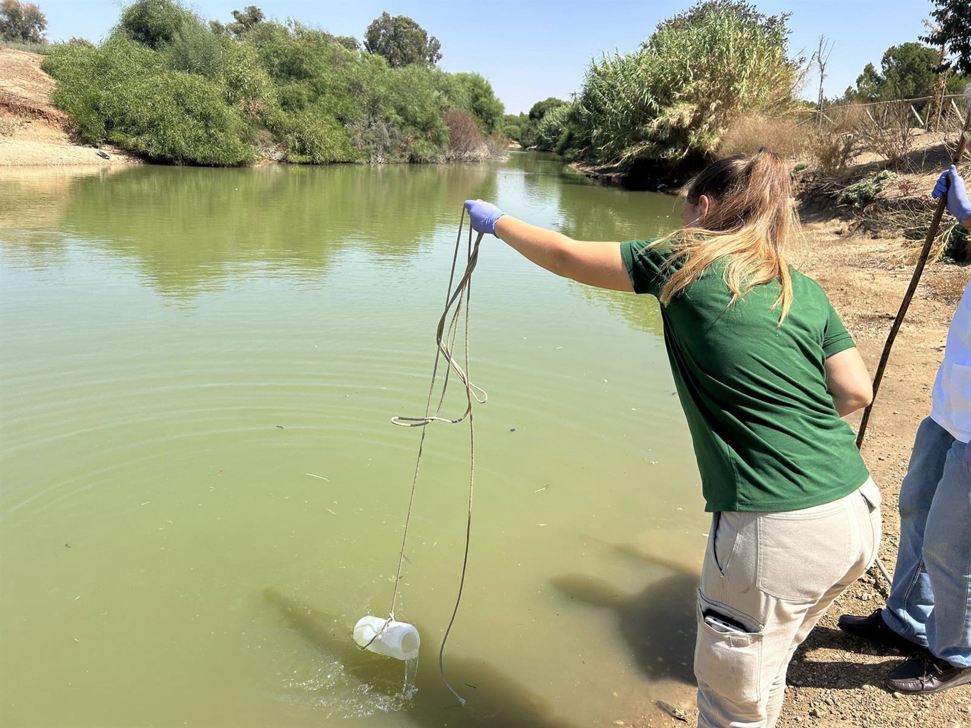 Toma de muestras en el Parque del Tamarguillo, en foto de archivo.- AYUNTAMIENTO DE SEVILLA