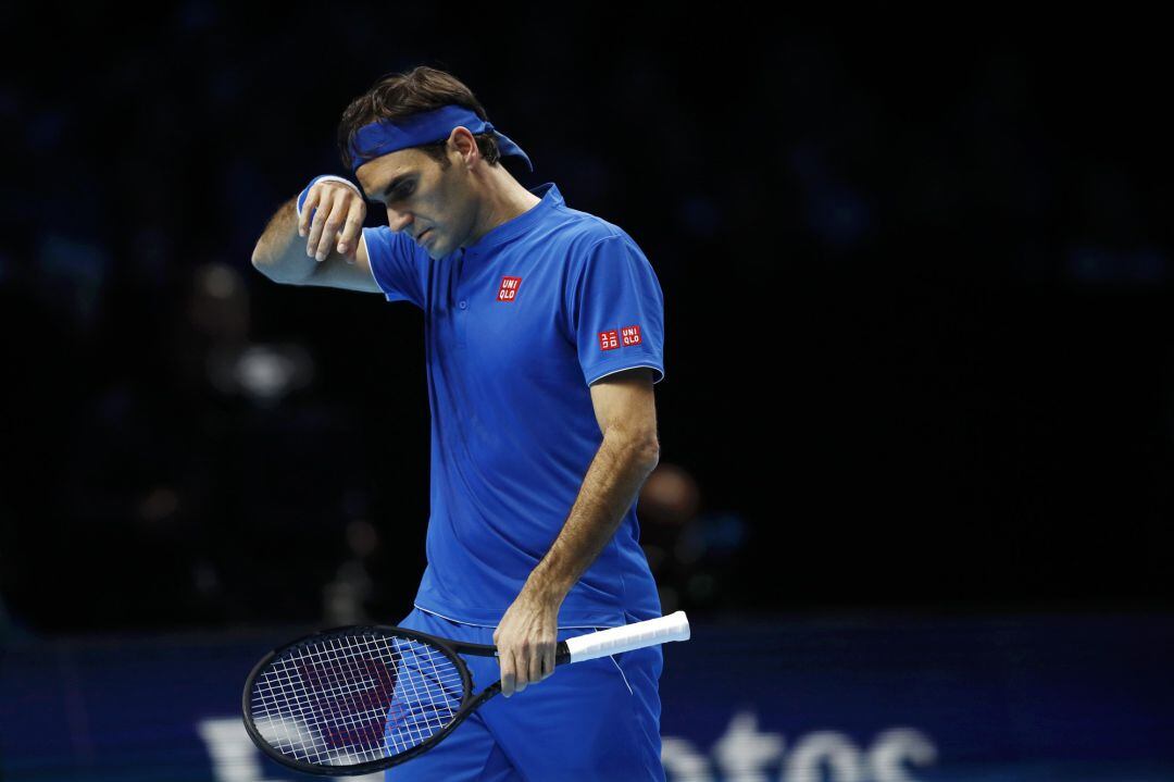 Federer, durante el partido contra Nishikori. 