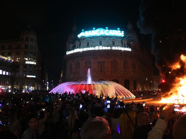 Desfile del Entierro de la Sardina en Génova