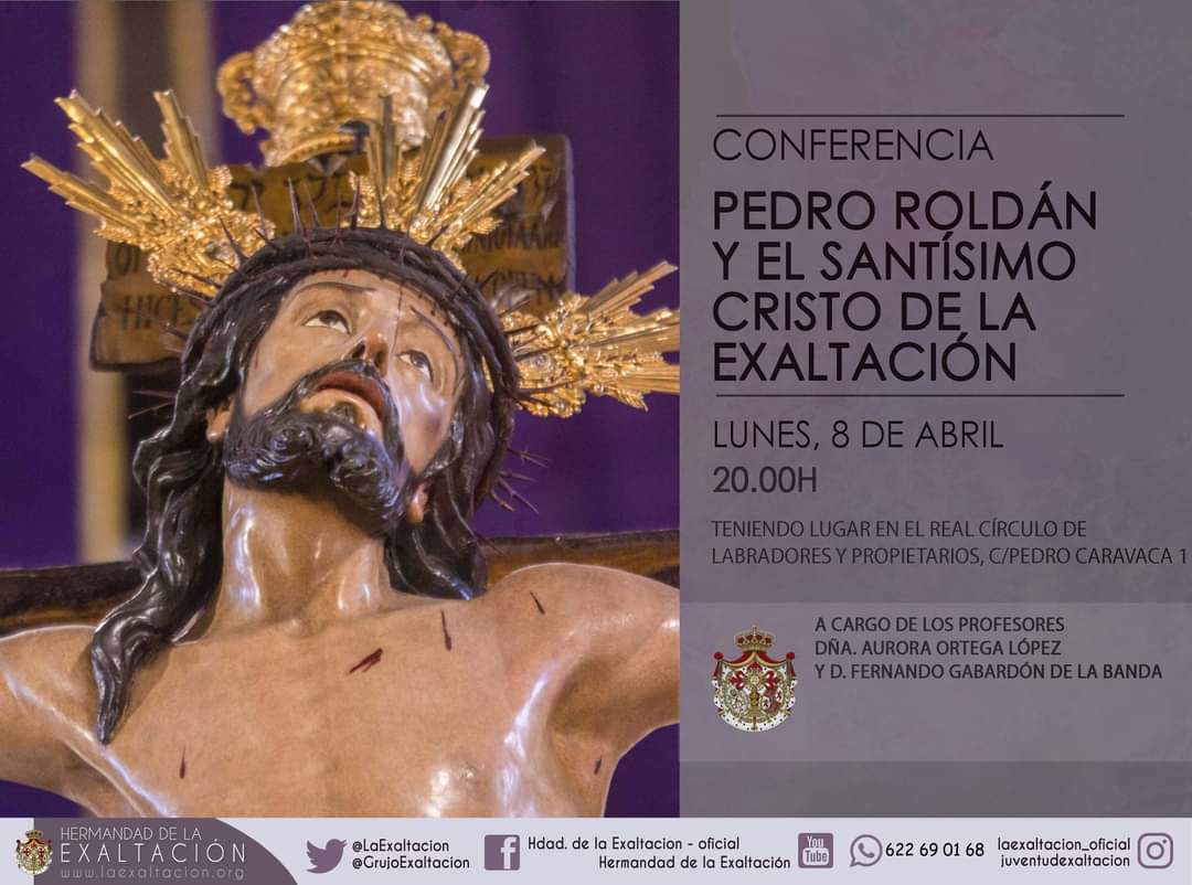 Cartel convocatoria del acto que celebra este lunes la Hermandad de La Exaltación