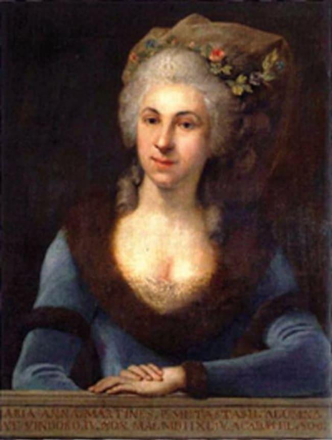 La compositora Marianne Martinez retratada por Anton von Maron.