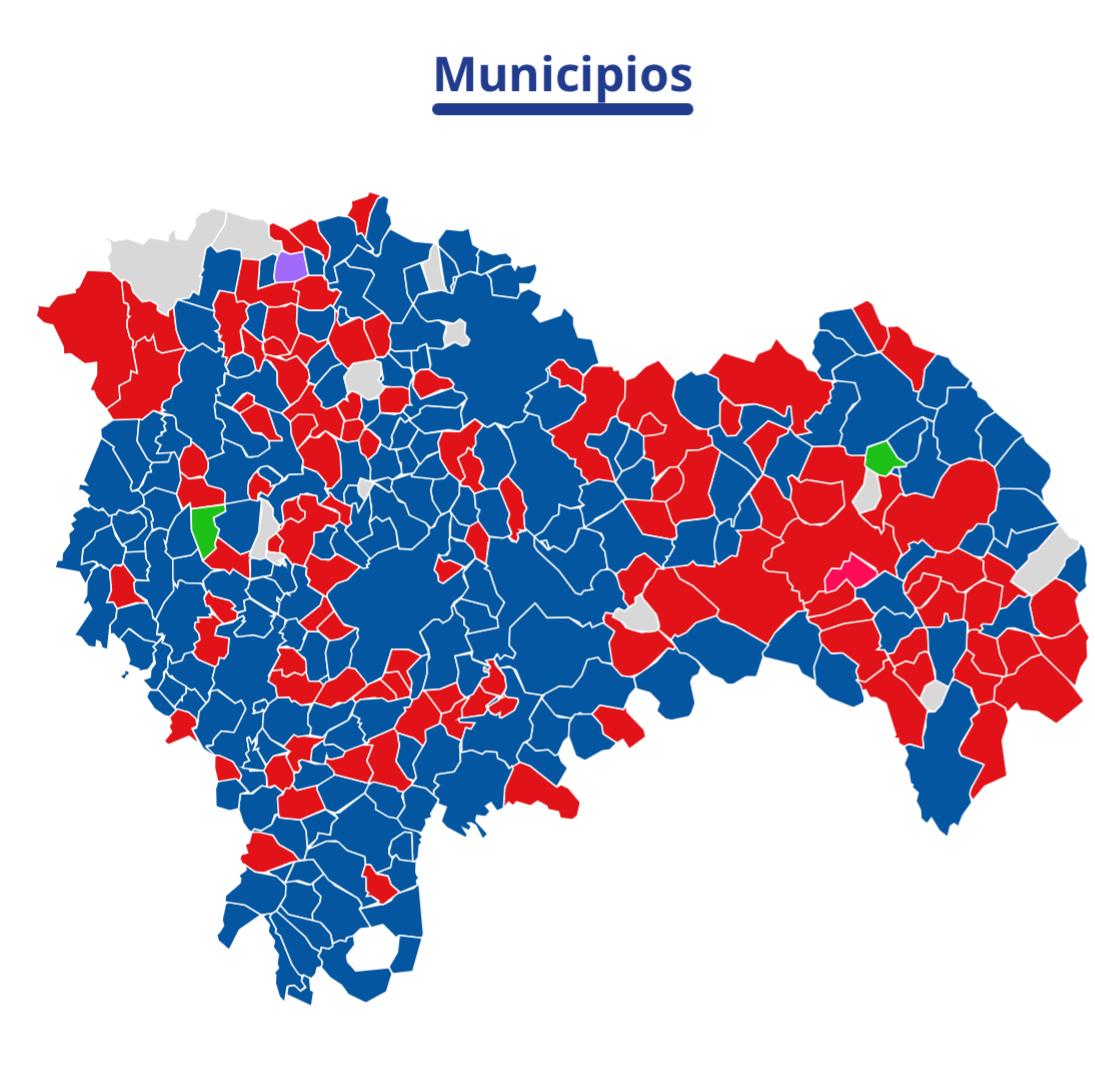 Mapa resultados elecciones europeas 2024 en Guadalajara