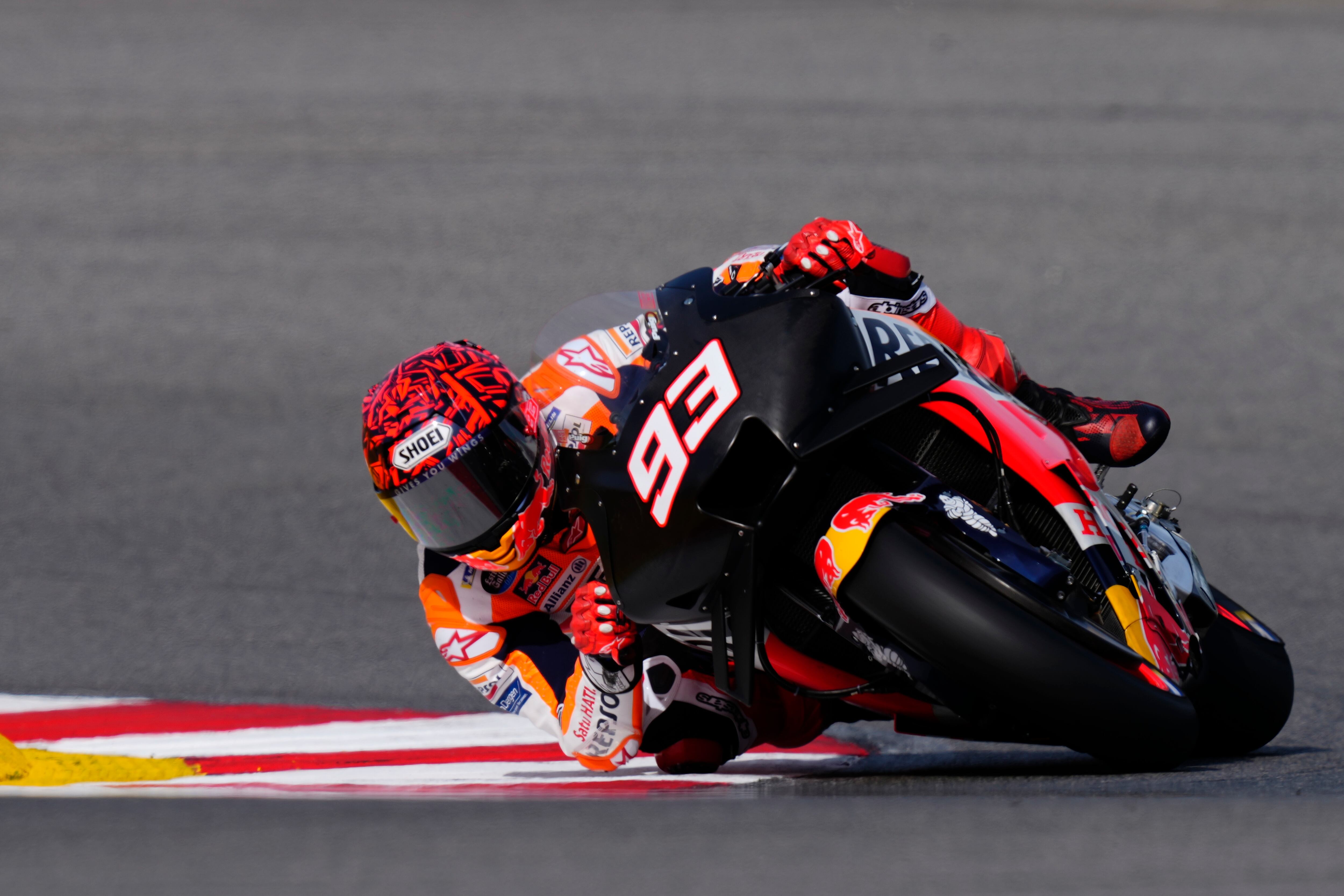 Marc Marquez, en los test de MotoGP en Portimao. (Photo by Jose Breton/Pics Action/NurPhoto via Getty Images)