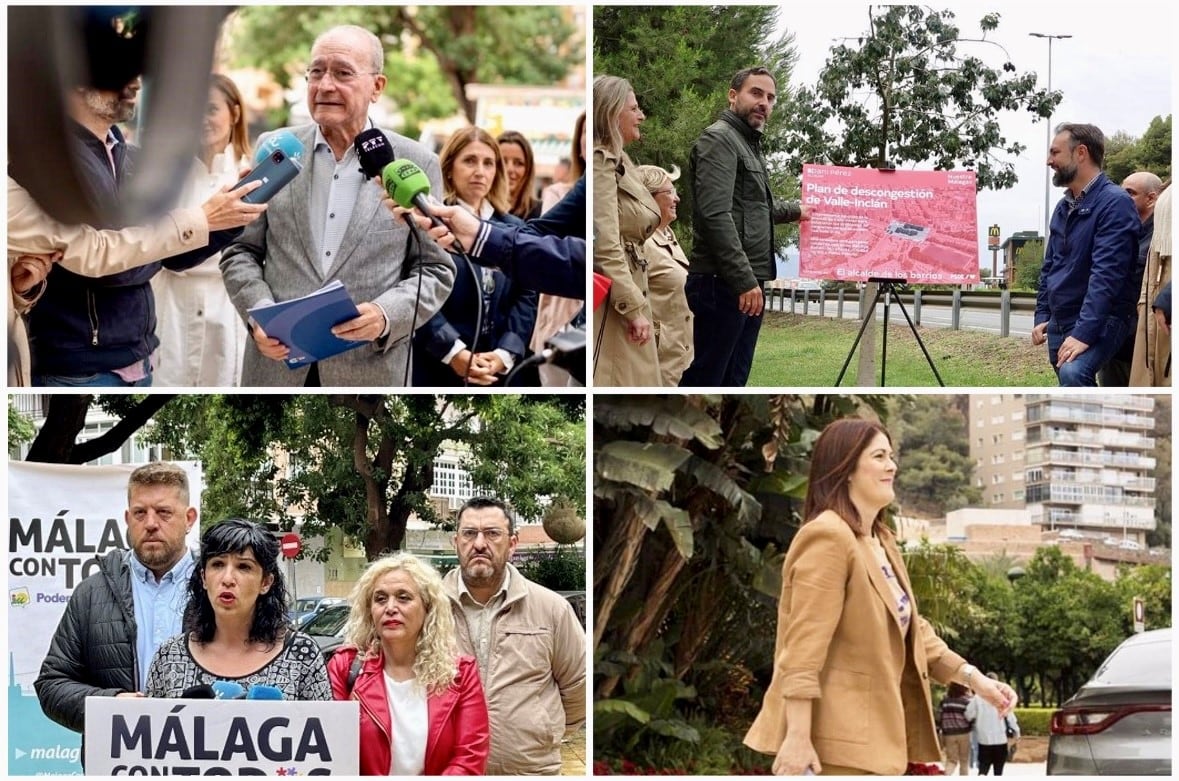 Los candidatos durante este lunes