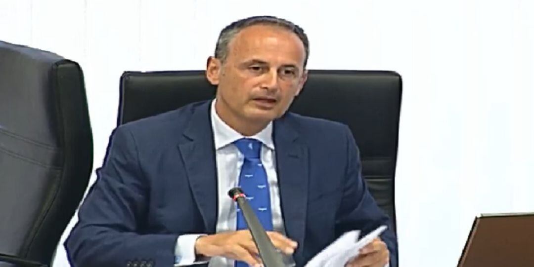 Javier Celdrán en su comparecencia de este lunes en la Asamblea Regional