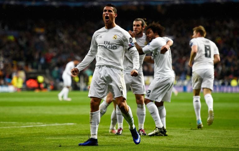 Cristiano Ronaldo celebra el segundo gol del partido 