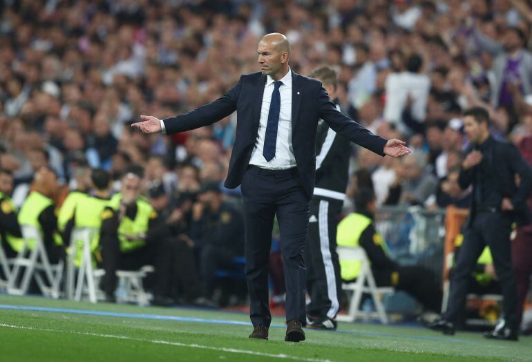 Zinedine Zidane durante el partido.