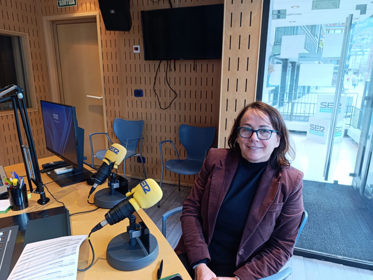La presidenta de Liberals d&#039;Andorra, Cristina Rico, als estudis de la SER.