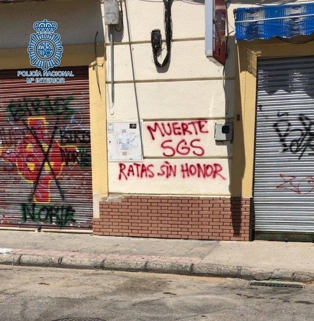 Pintadas en la calle Tajo que fueron el desencadenante de los incidentes