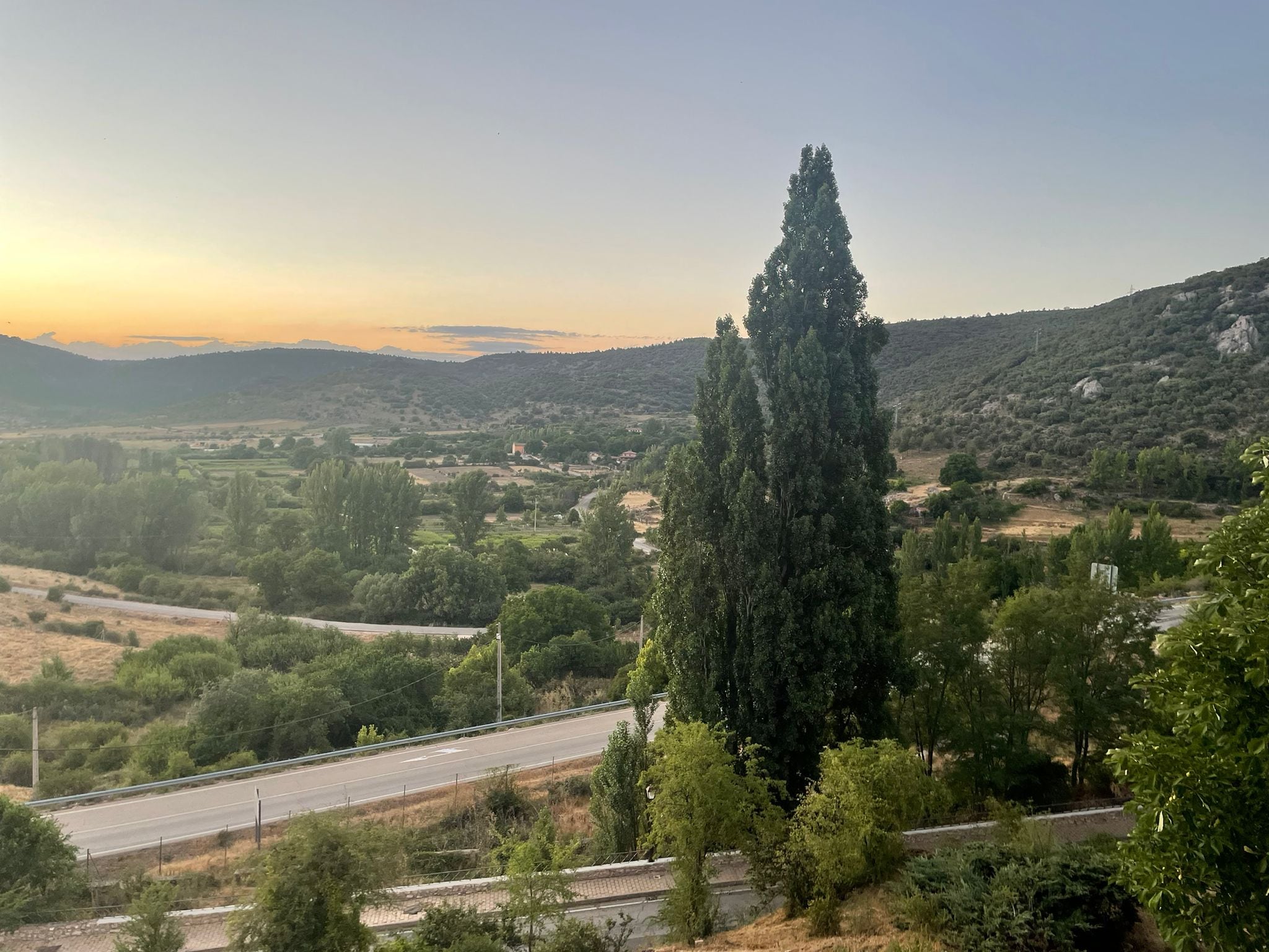 Vistas a la vega de Beteta desde el hotel Los Tilos.