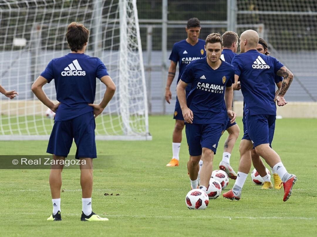 Lasure y Pombo, durante un entrenamiento en la Ciudad Deportiva