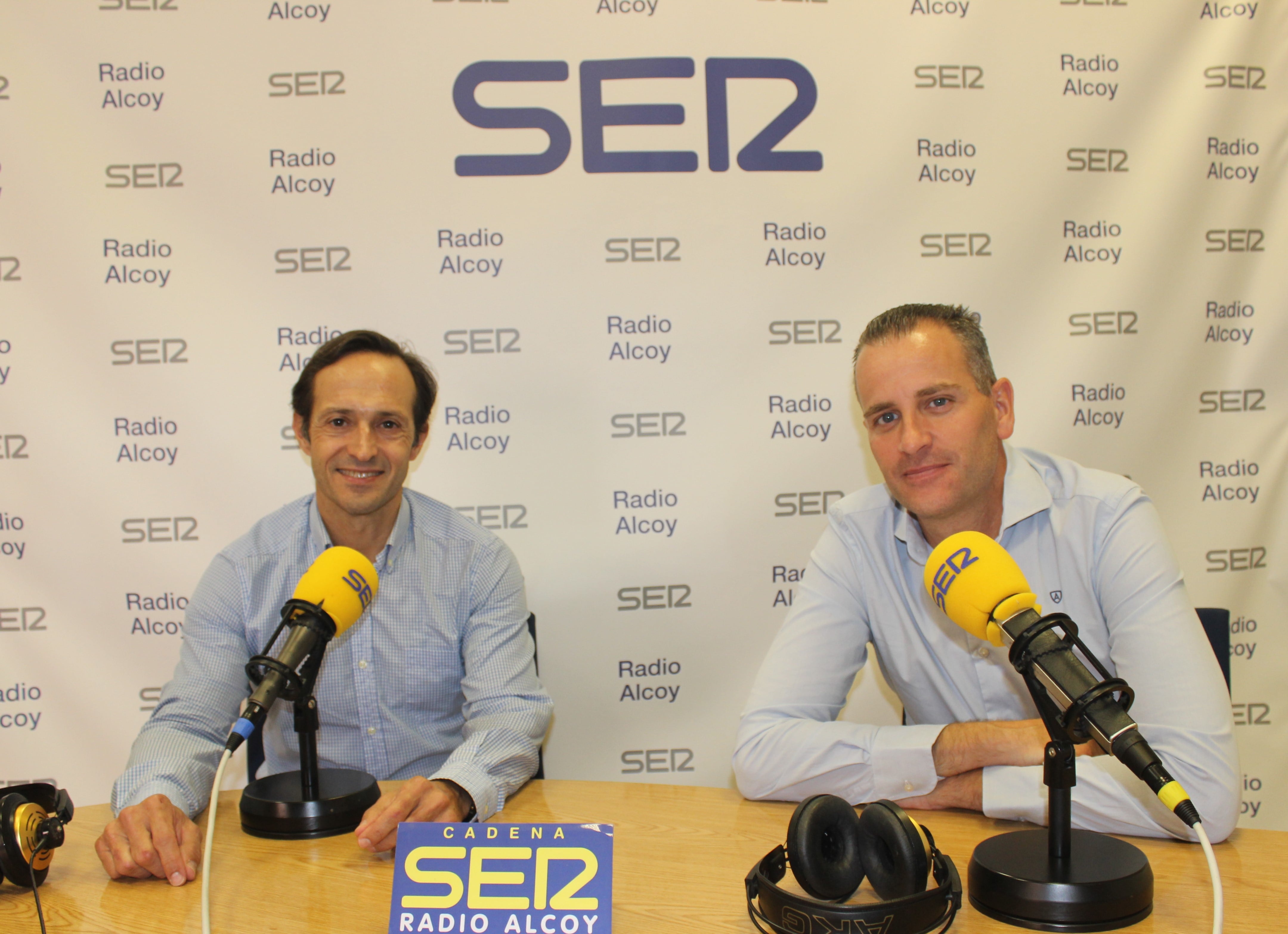 Julio Latorre y Alberto Belda en Radio Alcoy