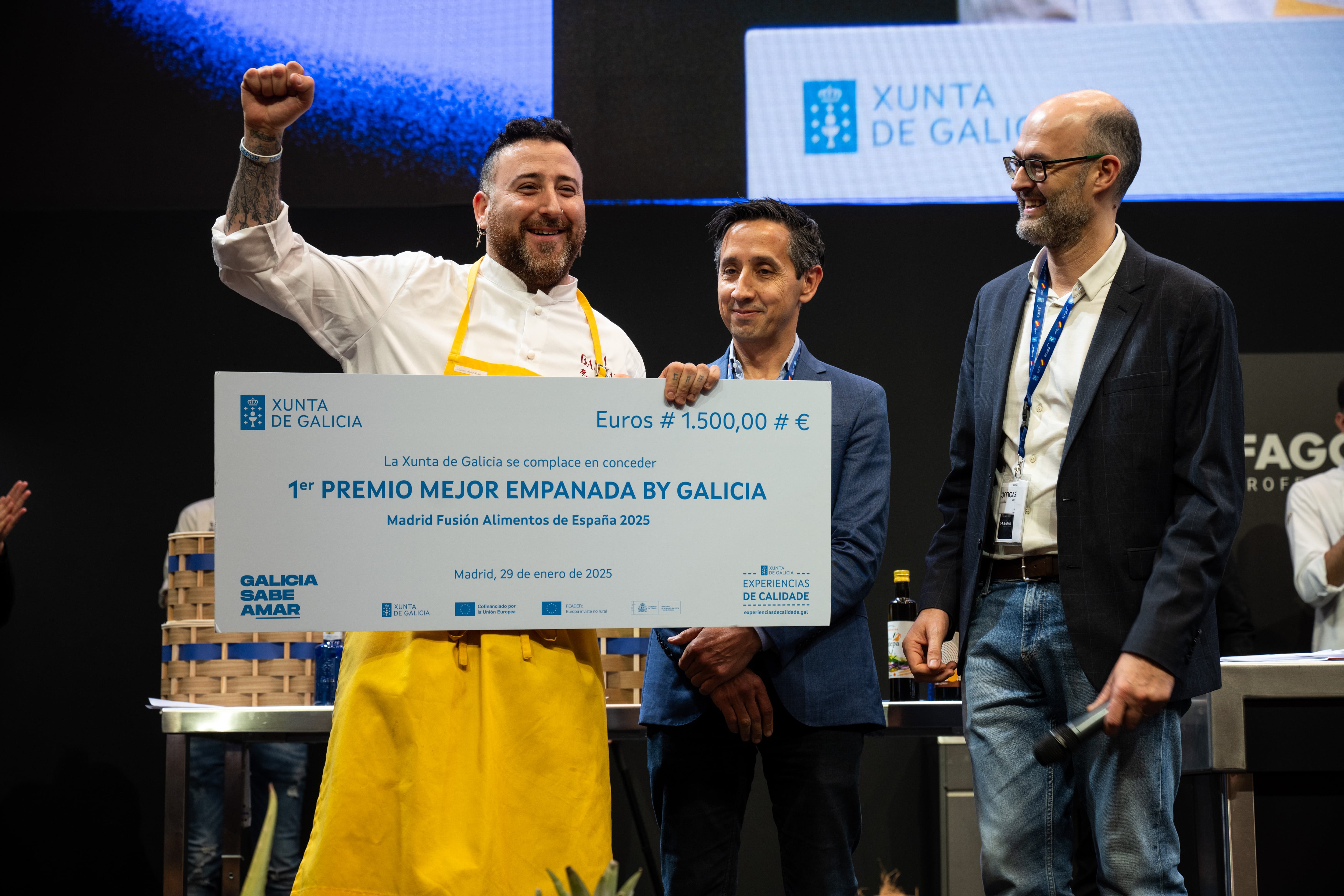 Miguel Vidal (Mai e Matucha), ganador del Premio a la Mejor Empanada.