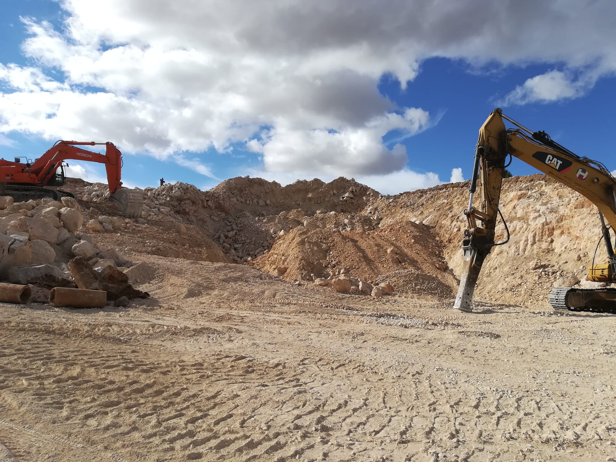 Imagen de archivo de las obras recientes de la vía que une Caleruega con Clunia