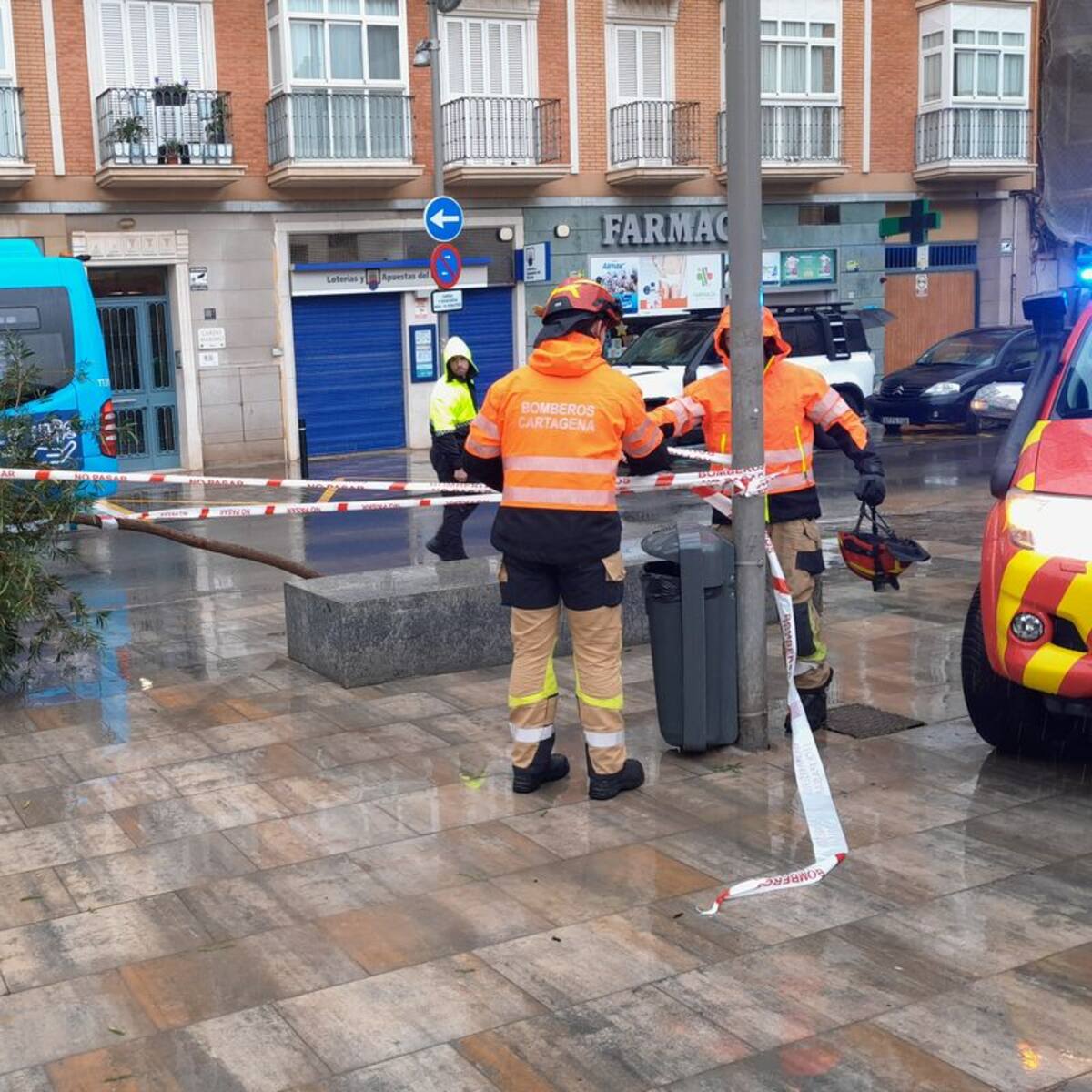 Cartagena registró 100 litros de lluvia por metro cuadrado que originaron 46 incidencias y 17 servicios de bomberos, ninguno de gravedad