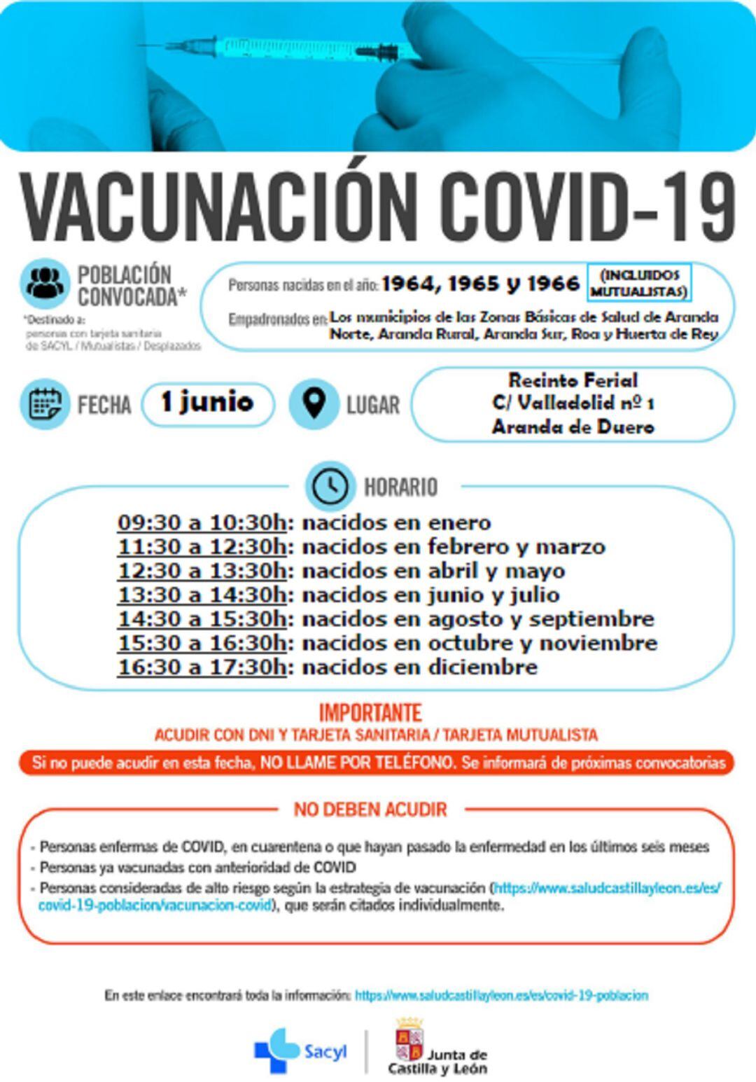 Vacunación covid en Aranda